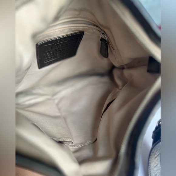 Coach Beige and Brown canvas and leather Shoulder Bag adjustable strap - Picture 4 of 12